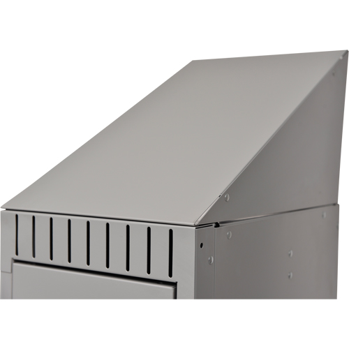 Slope Top, 1 Bank, 18" D x 12" W x 10" H, Grey, Steel Consource