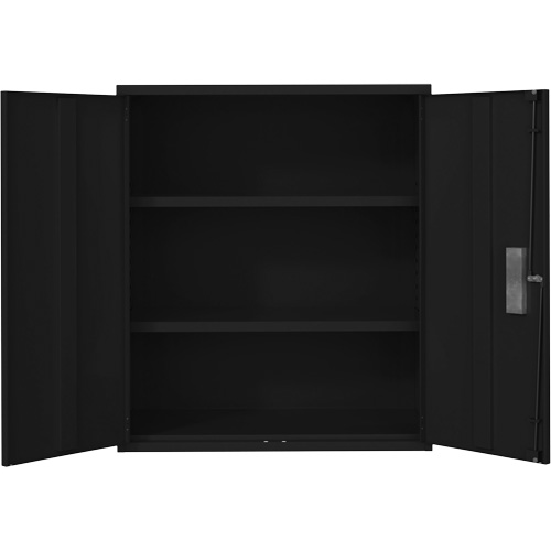 Lo-Boy Storage Cabinet, Steel, 2 Shelves, 42" H x 36" W x 18" D, Black Consource