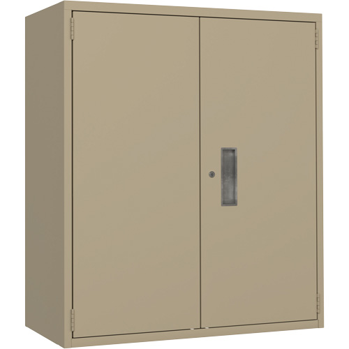 Lo-Boy Storage Cabinet, Steel, 2 Shelves, 40" H x 36" W x 18" D, Beige Consource