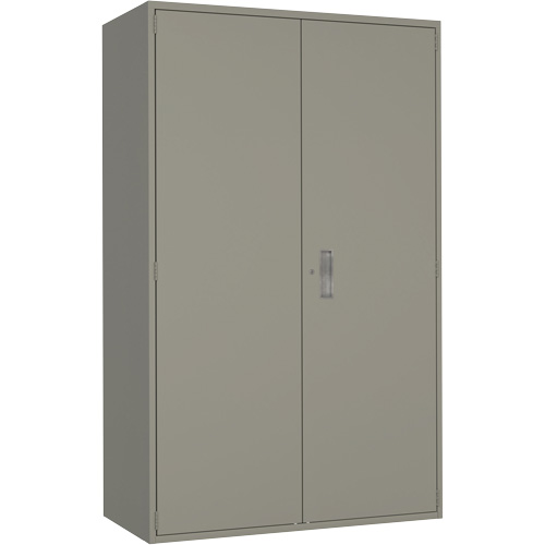 Armoire de rangement Hi-Boy tr&egrave;s large, Acier, 4 Tablettes, 72" h x 48" la x 24" P, Gris Consource