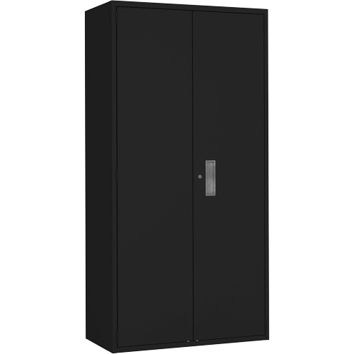 Armoire de rangements combin&eacute;s, Acier, 6 Tablettes, 72" h x 36" la x 18" P, Noir Consource