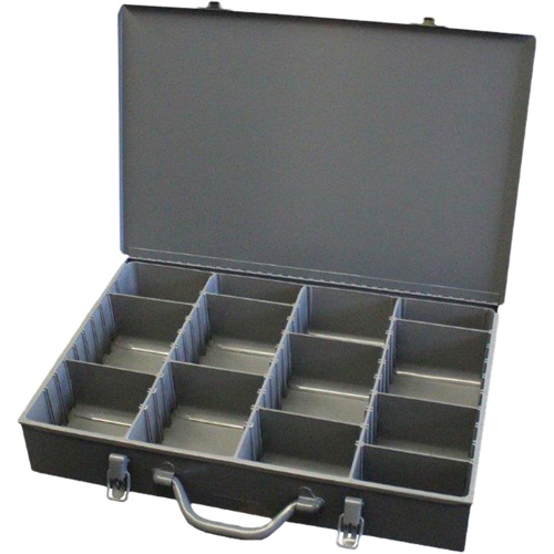 Compartment Steel Scoop Boxes, 17.875" W x 12" D x 3" H, 13 Compartments Consource