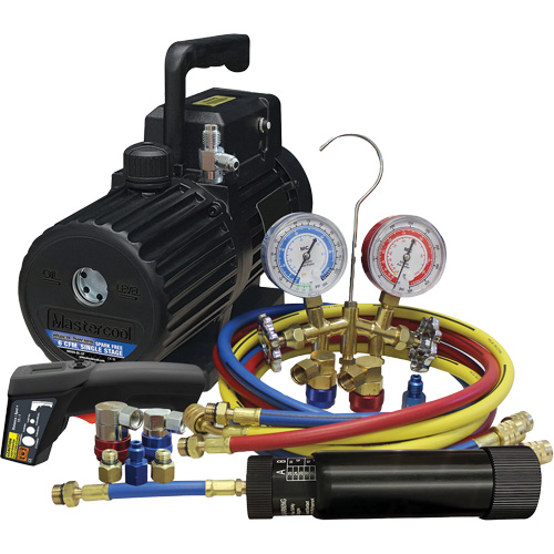 Ensemble combin&eacute; d&eacute;vacuation et de chargement pour R134a/R1234yf? Consource
