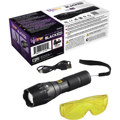 UView&reg; Phazer BLACK 395 Rechargeable UV Leak Detection Light Consource