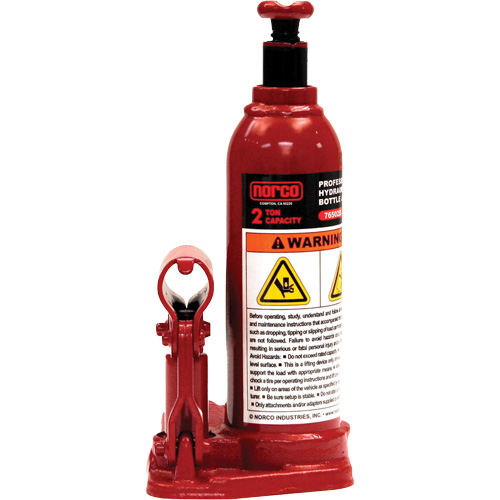 Professional Hydraulic Bottle Jack, 2 Ton(s), 14-1/2" Raised Height Consource
