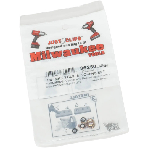 1/4" Clips & O-Rings Set for Milwaukee Consource