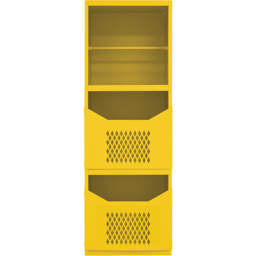 Spill Control Cabinet, 1 Shelves, 72" H x 24" W x 24" D, Steel, Yellow Consource