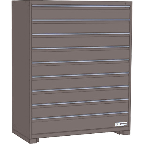 Modular Drawer Cabinet, 9 Drawers, 24" W x 24" D x 60" H, Grey Consource