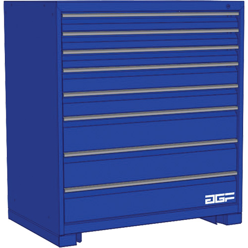 Modular Drawer Cabinet, 8 Drawers, 60" W x 28" D x 40" H, Blue Consource