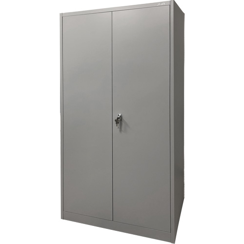 Armoire de rangement, Acier, 4 Tablettes, 78" h x 36" la x 24" P, Gris Consource