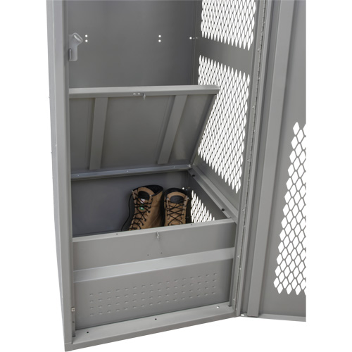 Casier pour &eacute;quipement avec porte, Acier, 24" la x 24" p x 72" h, Gris Consource