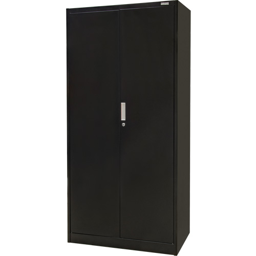 Armoire de rangement Hi-Boy, Acier, 4 Tablettes, 72" h x 36" la x 18" P, Noir Consource