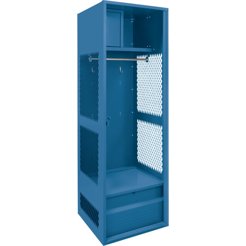 Casier pour &eacute;quipement, Acier, 24" la x 24" p x 72" h, Bleu fonc&eacute; Consource