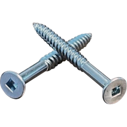 Flat SOC Wood Screws, #10 x 2" L, Zinc Plated Consource