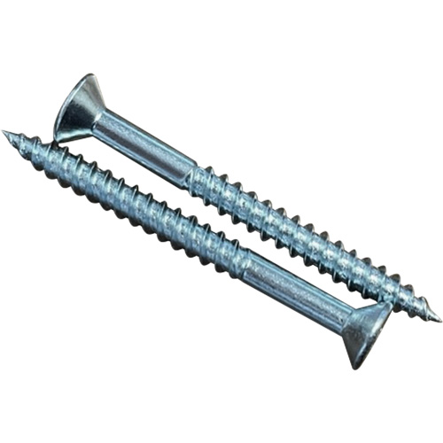 Flat SOC Wood Screws, #10 x 2" L, Zinc Plated Consource