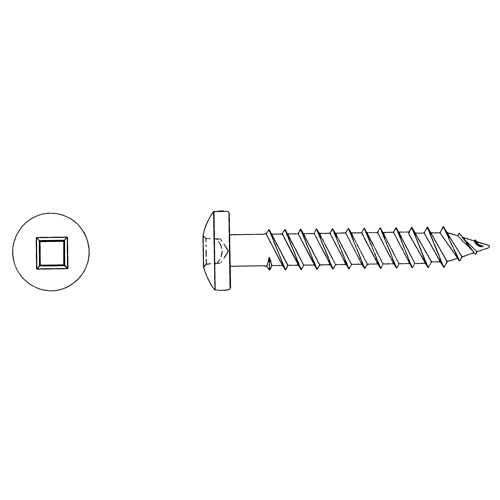 Round Head Wood Screws, #10 x 3" L, Zinc Plated Consource