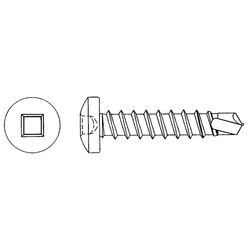 Vis autoforeuses &agrave; t&ecirc;te cylindrique, #12 x 1-1/2" lo, Zingu&eacute; Consource