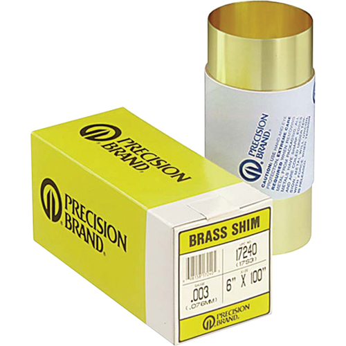 Assortiments de cales d'&eacute;paisseur &agrave; rainure, 3" lo x &eacute;paisseur 0,001"- 0,125", 3" la, Acier inoxydable Consource