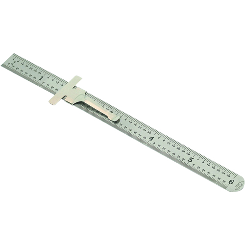 Pocket Rule, 6" L, Steel, 1/64" (1 mm) Graduations Consource