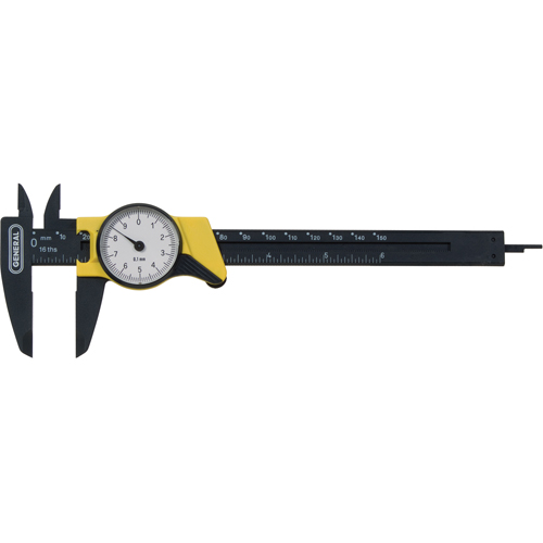 Metric Dial Caliper, 0.001 mm Resolution, 150 mm Range Consource