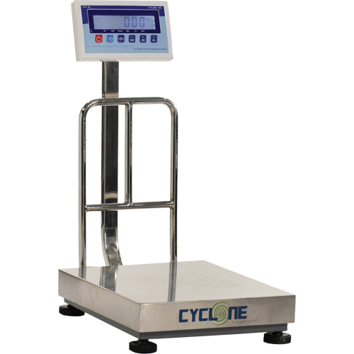 Balance &agrave; plateforme et d'&eacute;tabli Cyclone 150, Capacit&eacute; de 300 lb / 150 kg, 15-3/4" lo x 19-7/10" la Consource