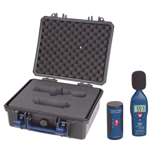 Ensemble de sonom&egrave;tre et calibrateur, Gamme de mesure 30 - 130 dB Consource