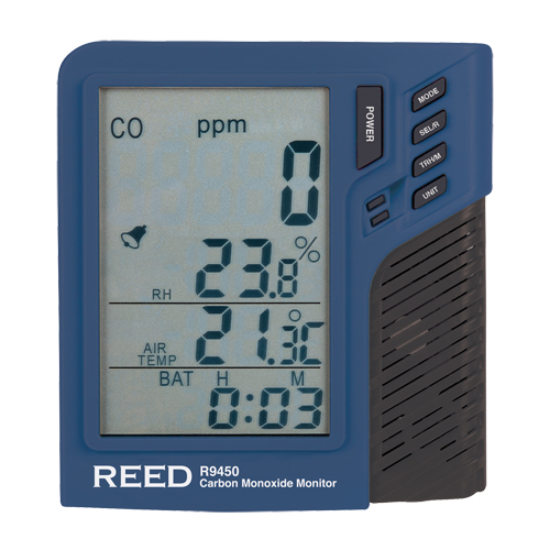 Compteur de monoxyde de carbone avec temp&eacute;rature et humidit&eacute; Consource