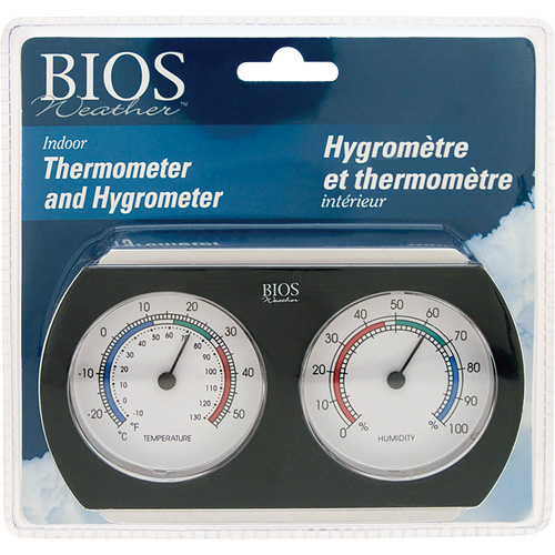 Indoor Thermometer/Hygrometer, 10°- 130° F ( -25° - 55° C ) Consource