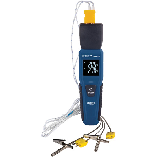 R1640 Smart Series Thermocouple Thermometer with Oven/Freezer Thermocouple Probes, Contact, Digital, 32-122°F (0-50°C) Consource