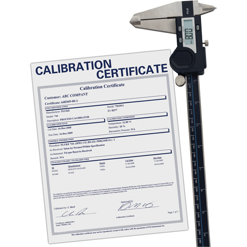 Digital Caliper with Traceable Certificate, 0.0005" (0.01 mm) Resolution, 0" - 12" (0 mm - 300 mm) Range Consource