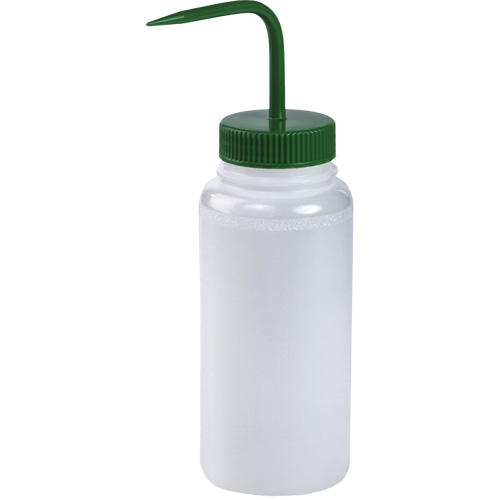 Flacon de lavage en poly&eacute;thyl&egrave;ne &agrave; large goulot avec bouchon en polypropyl&egrave;ne vert Consource