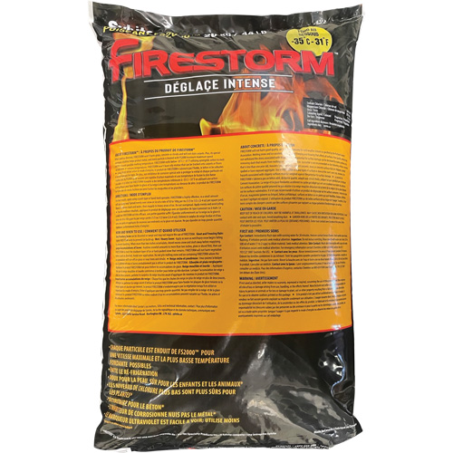 Firestorm Intense Ice Melters, Bag, 44 lbs. (20 kg), -35°C (-31°F) Melting Point Consource