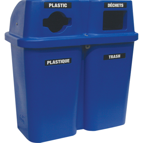 Recycling Containers Bullseye, Curbside, Plastic, 2 x 22 US gal. Consource