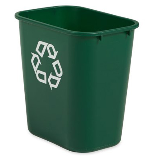 Corbeille moyenne pour le recyclage, De bureau, Plastique, 28 pintes US Consource
