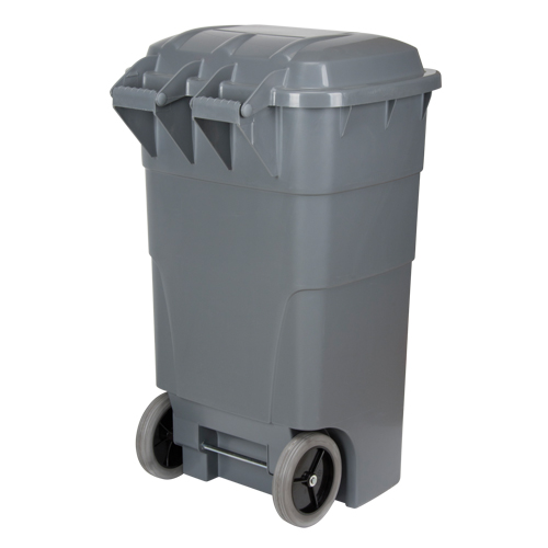 Roll Out Garbage Bin, Polyethylene, 65 US gal. Consource