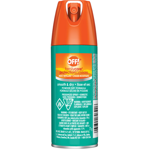 OFF! Family Care&reg; Insect Repellent, 15% DEET, Aerosol, 2.5 oz. Consource