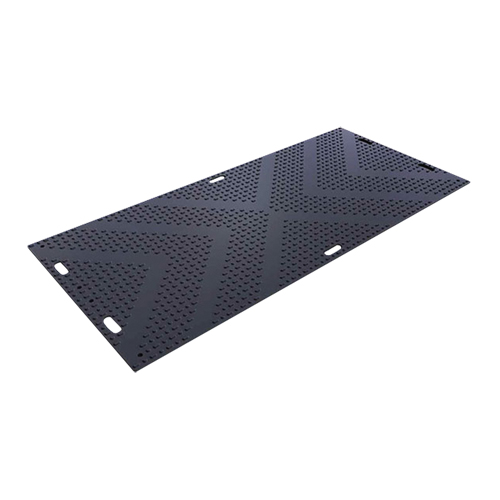 LibertyMat&reg; Medium-Duty Ground Protection, 4' x 8', High Density Polyethylene, Textured, Black Consource