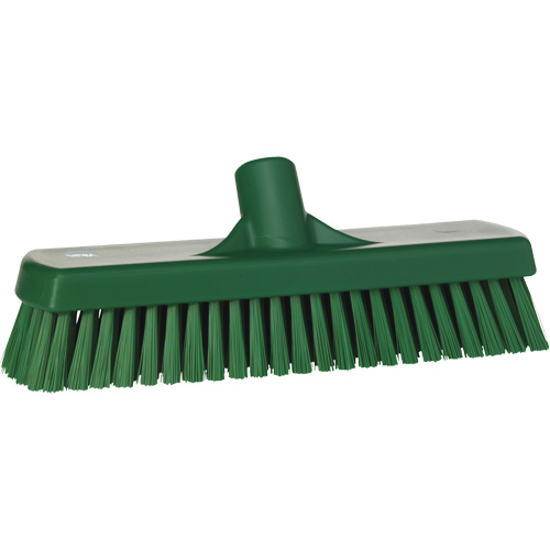 Deck & Wall Scrub Brush, Stiff Bristles, 12", Polyester, Green Consource