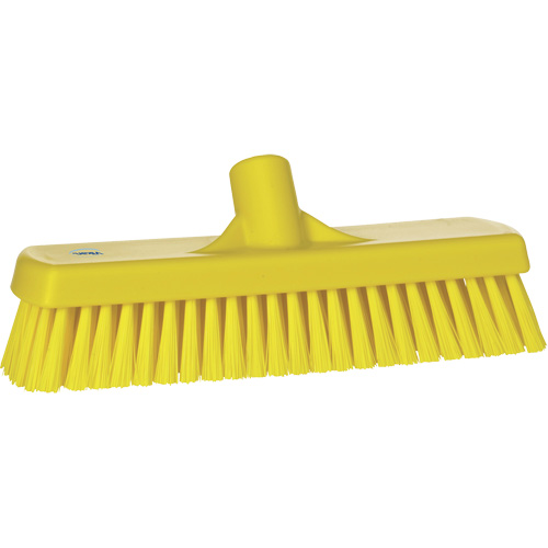 Deck & Wall Scrub Brush, Stiff Bristles, 12", Polyester, Yellow Consource