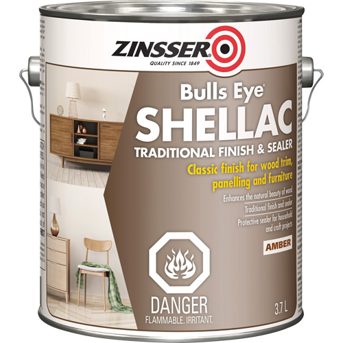 Scellant &agrave; la gomme-laque Zinsser Bulls Eye, Ambr&eacute;e, 3,7 L Consource
