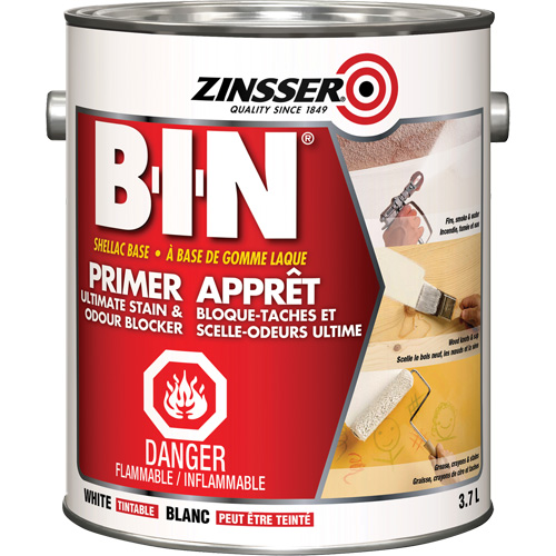 B-I-N&reg; Shellac-Base Sealer Primer, 3.7 L, Gallon, Tintable White Consource