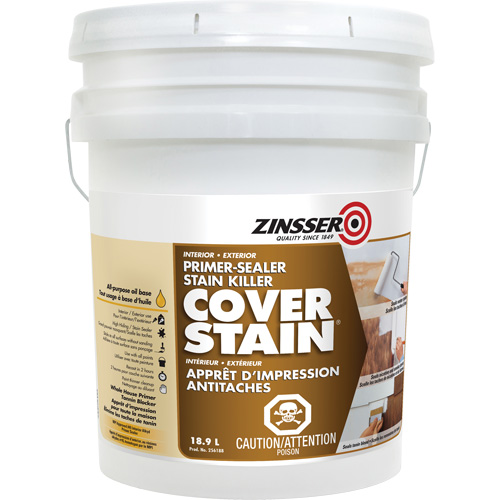 Cover Stain&reg; Oil-Base Primer Sealer, 18.9 L, Pail, White Consource