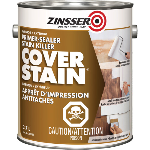 Cover Stain&reg; Oil-Base Primer Sealer, 3.7 L, Gallon, White Consource