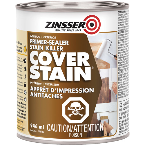 Cover Stain&reg; Oil-Base Primer Sealer, 946 ml, Can, White Consource