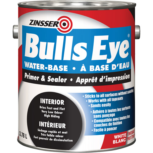 Appr&ecirc;t &agrave; base d'eau Bulls Eye, 3,78 L, Gallon, Blanc Consource