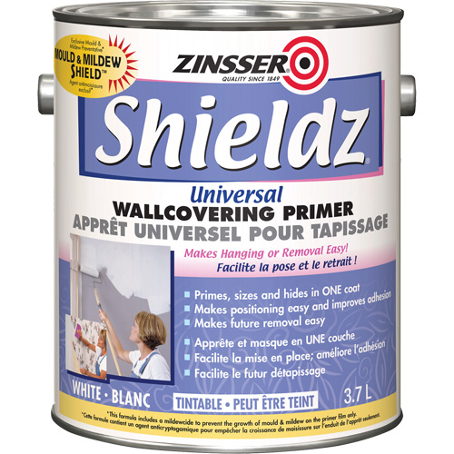 Couche primaire universelle pour murs Shieldz, 3,7 L, Gallon, Blanc teintable Consource