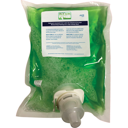 Moisturizing Hair & Body Wash, 1 L, Green Apple, Bag Cartridge Consource
