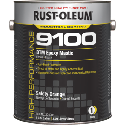 9100 System DTM Epoxy Mastic Base, Safety Orange, Gallon Consource
