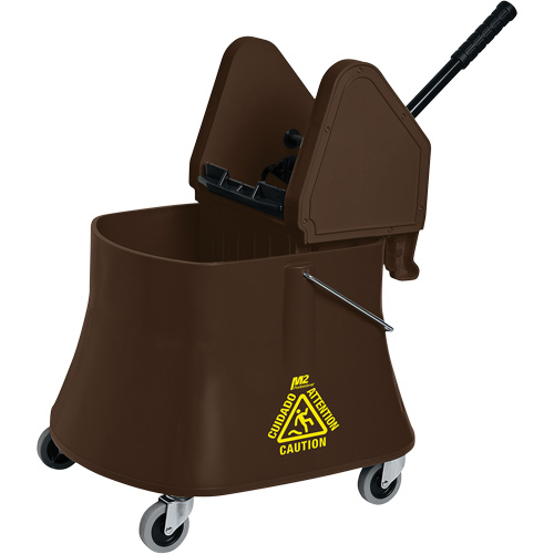 Champ Bucket & Wringer Combo, Down Press, 10 US Gal.(40 Quart), Brown Consource