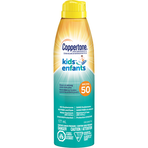 &eacute;cran solaire r&eacute;sistant &agrave; l'eau Kids, FPS 50, A&eacute;rosol Consource